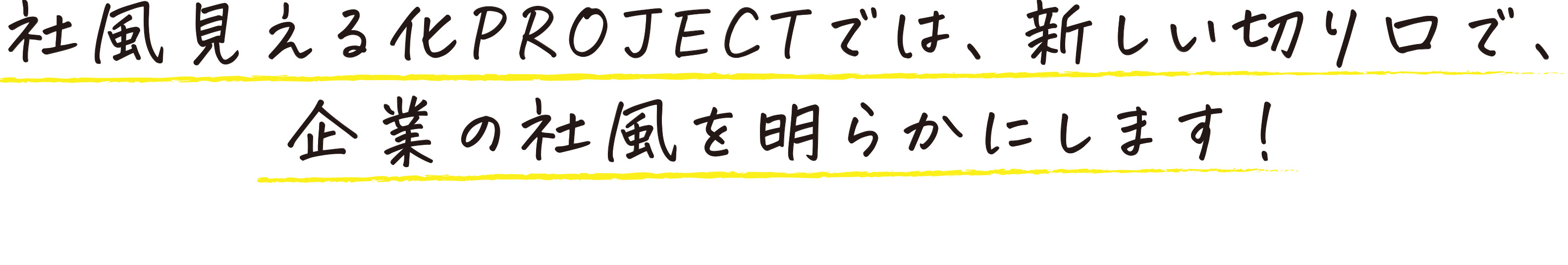 社風見える化プロジェクトでは、新しい切り口で、企業の社風を明らかにします！